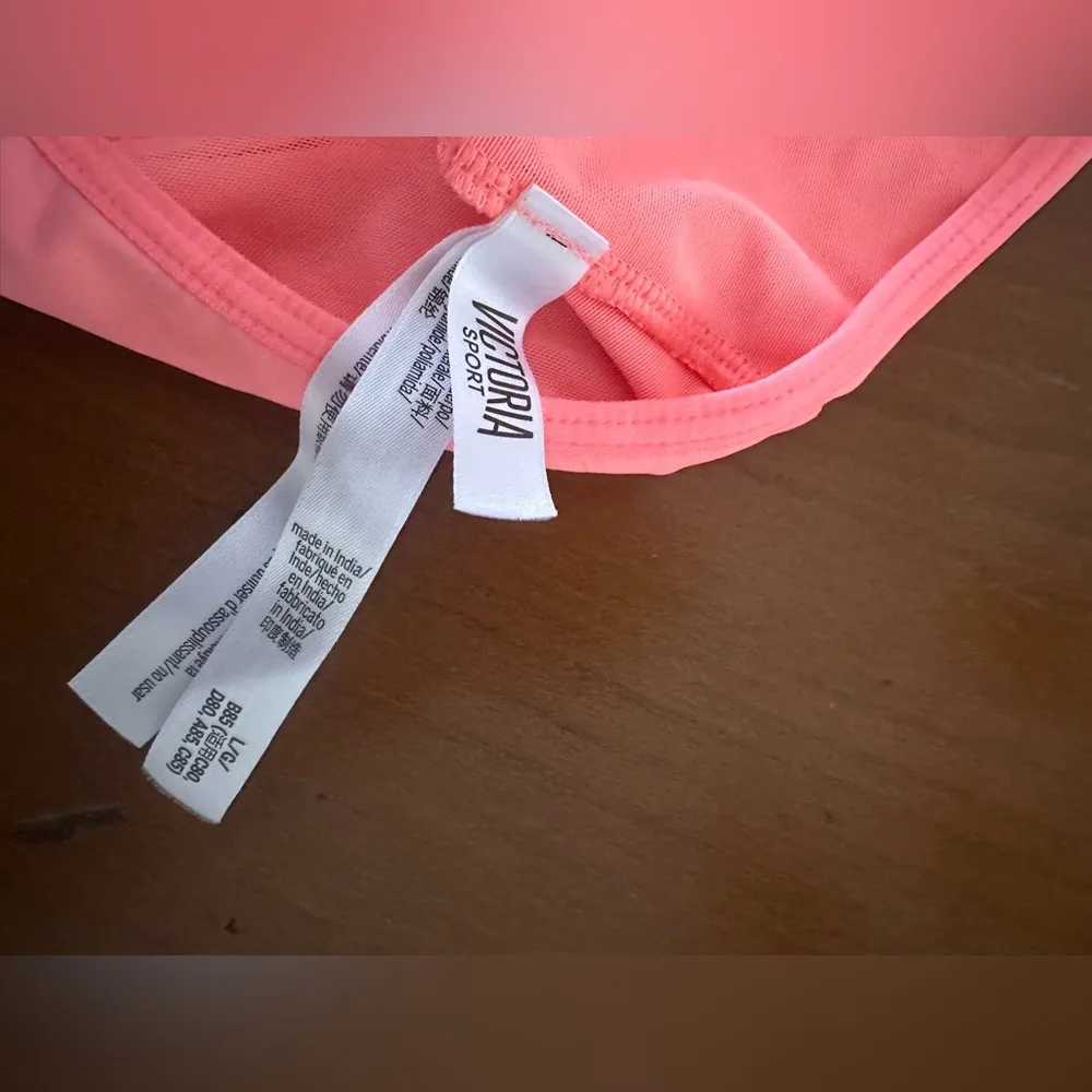 Coral/Peachy Pink Victorias Secret Sport Unlined Bralette - Image 3