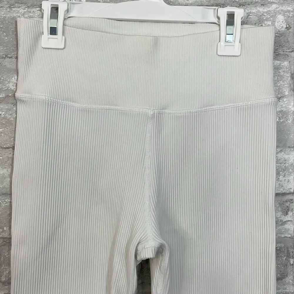 Aerie White Ribbed 7/8 Leggings High Rise - Image 2