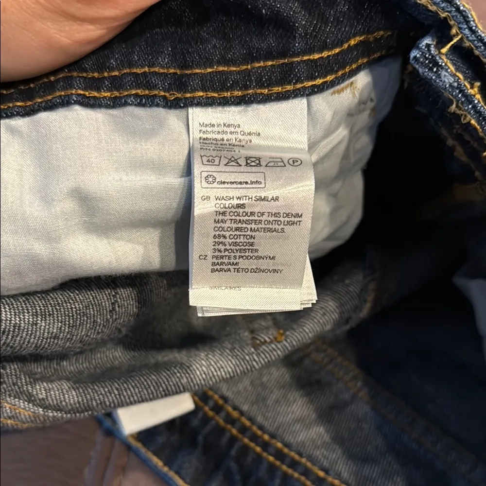 NWT &DENIM for H&M Skinny Low Waist Blue Jeans Shorts Size 10 - Image 3