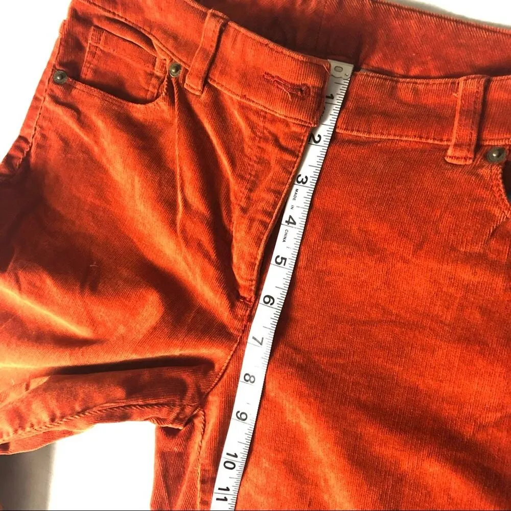 Liz Claiborne Women’s Orange Corduroy Pants Sz 6P - Image 9