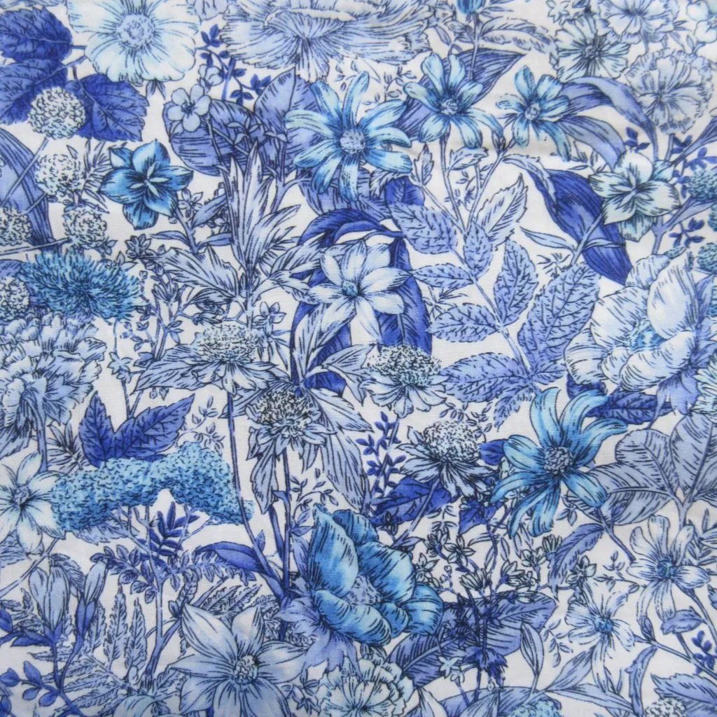 NWT Tuckernuck Hyacinth House Heidi Midi in Blue Floral Cotton High Neck Dress M Size M - Image 6