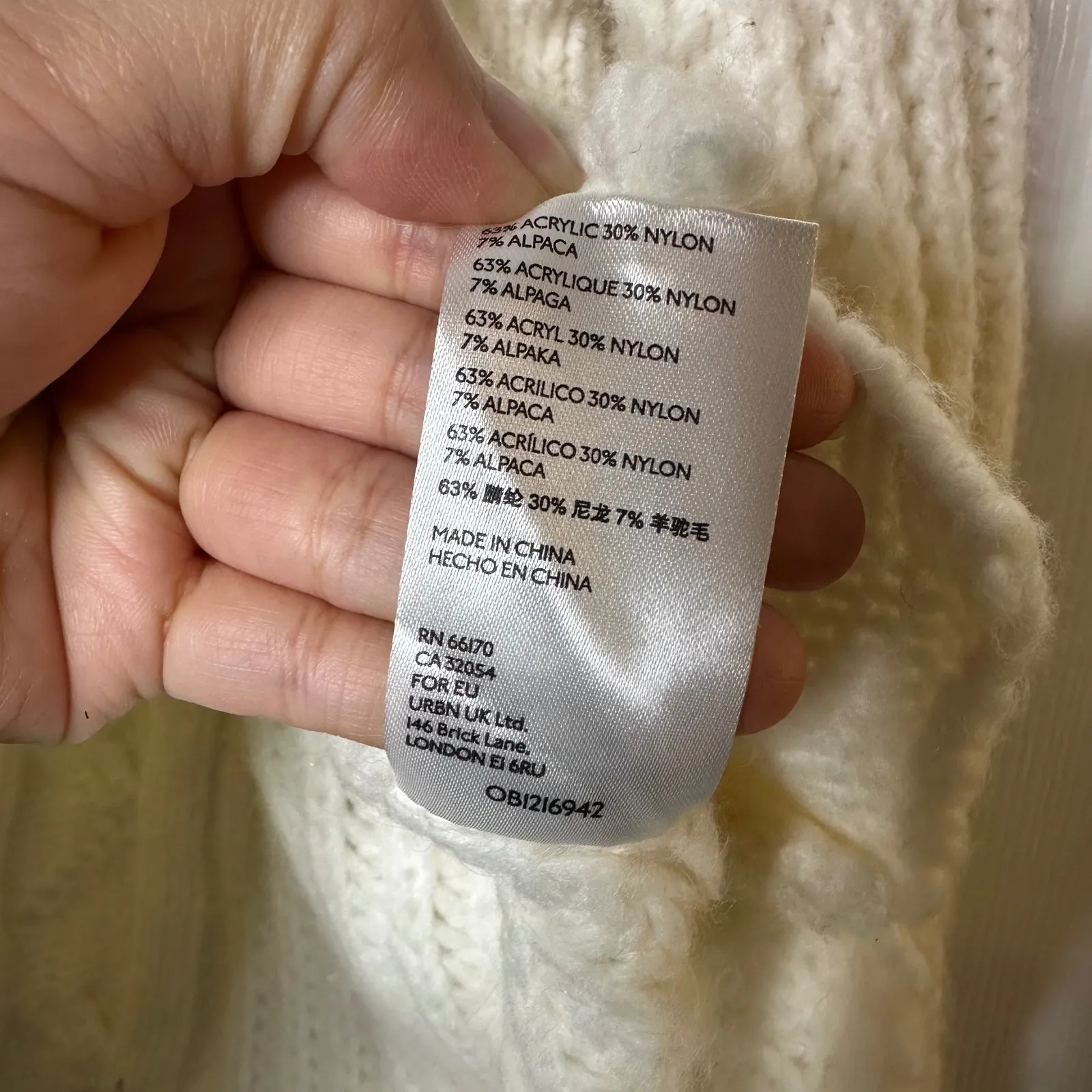 Anthropologie V-Neck Sweater Pullover‎ Chunky Knit Jumper Size XS - Image 6