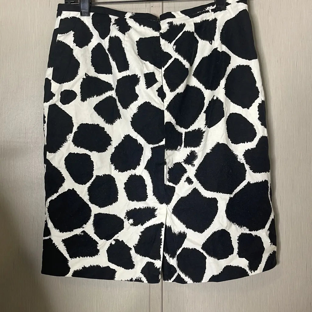🔴 Loft 6p animal print cow giraffe print skirt - Image 4