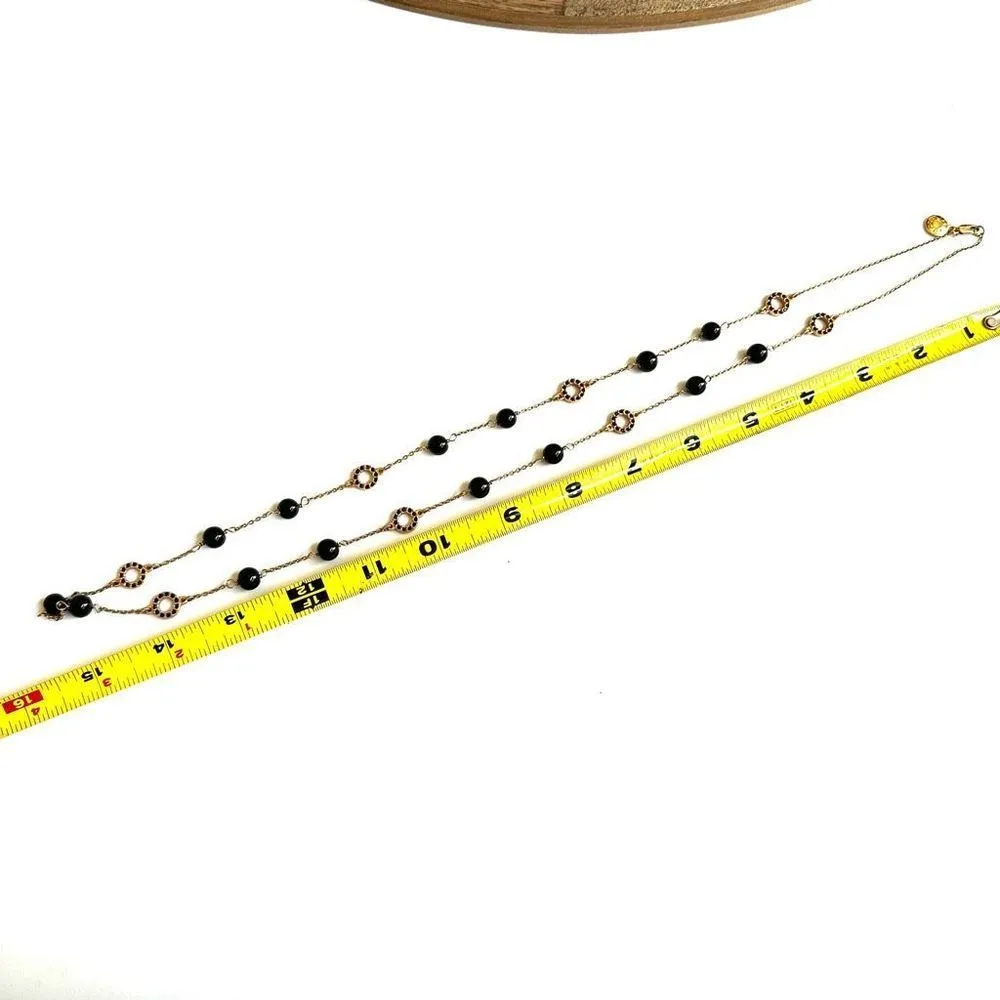 J. Crew Gold tone Black Long Necklace - Image 8