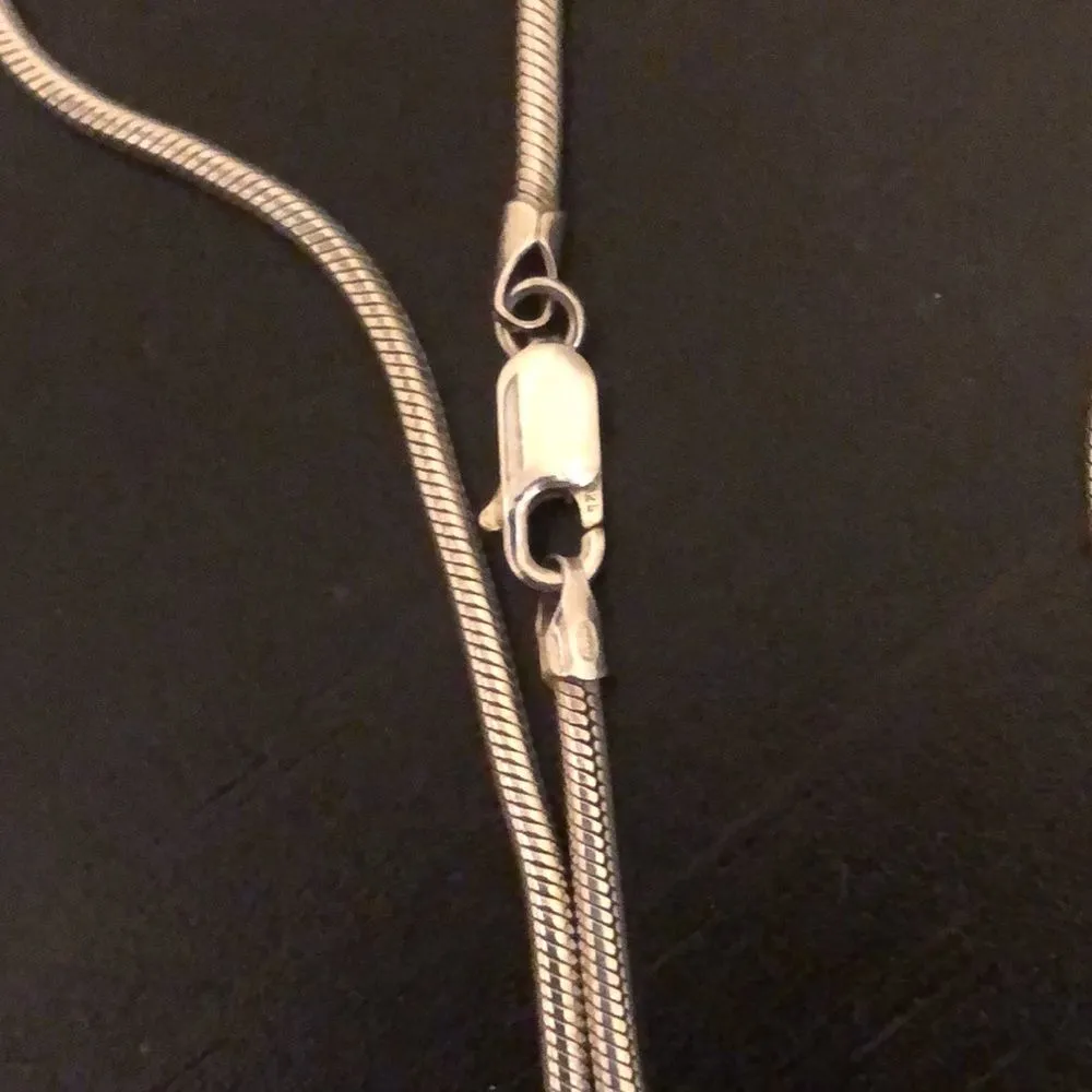 BARSE Oxidized Sterling Silver Triple Drop Scrolling Rope Drop Pendant - Image 13