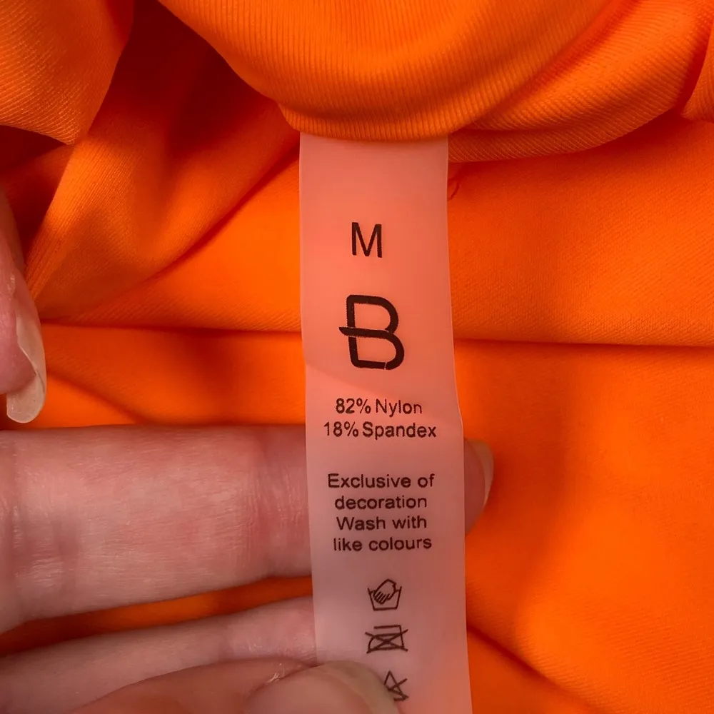 Blooming Jelly Bikini Bottoms Women's Size Medium High Waist Swimsuit Orange - Image 3