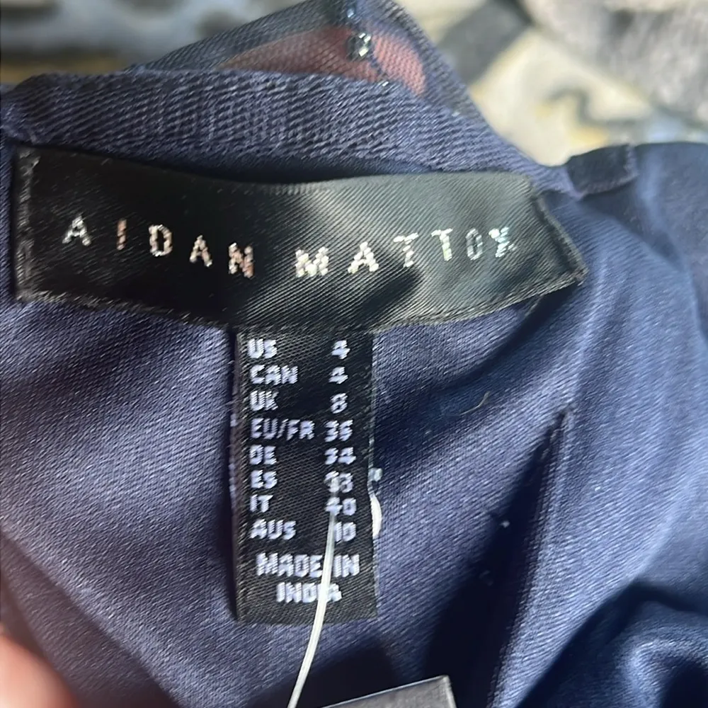 Aidan Mattox Beaded Flutter Sleeve Gown - Image 12