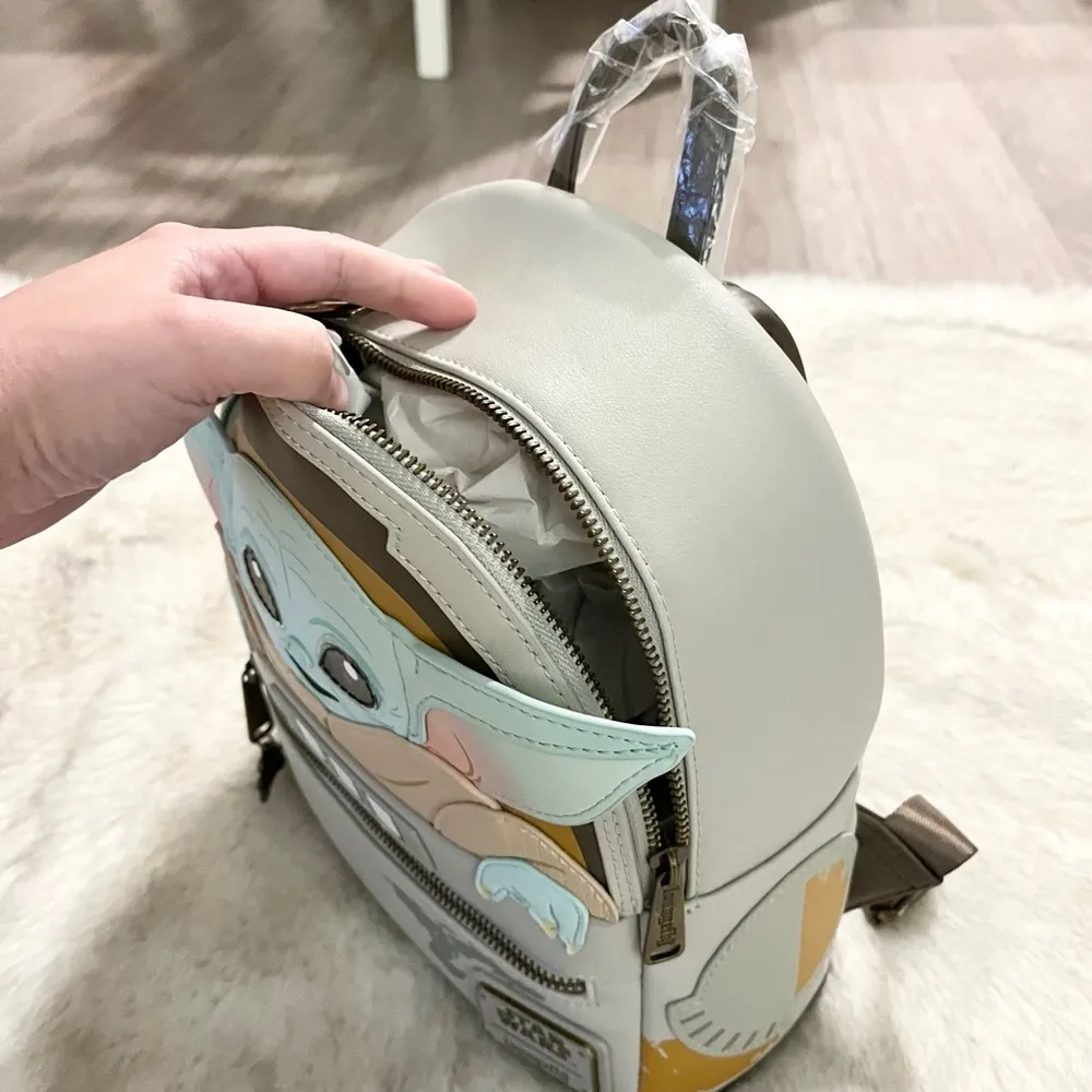 NWT Loungefly Star Wars Mandalorian Grogu The Child Baby Yoda Mini Backpack - Image 4