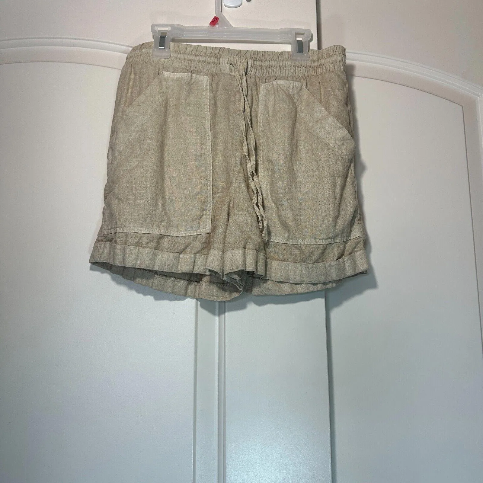 Universal‎ Thread Shorts Womens XS Tan Linen Blend High Rise Casual Chino - Image 2