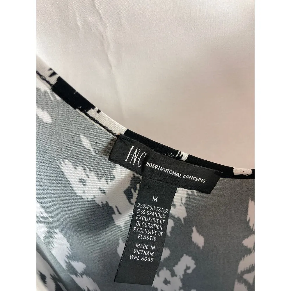 INC International Concepts Patterned Jumpsuit Size Medium Black - Image 5