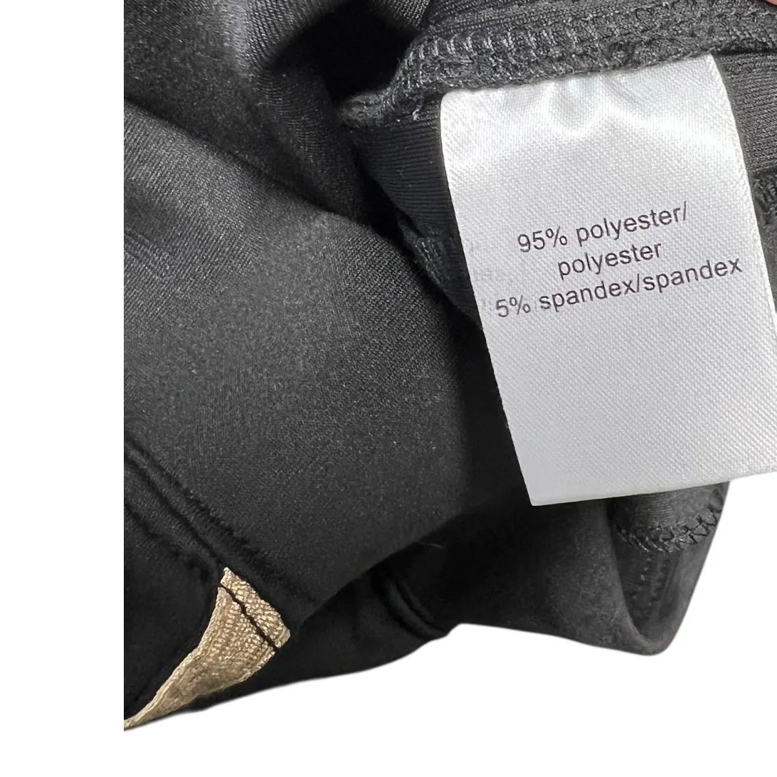 Pam‎ & Gela Track Pants Metallic Side Stripe Tuxedo Black Gold Size Small - Image 10