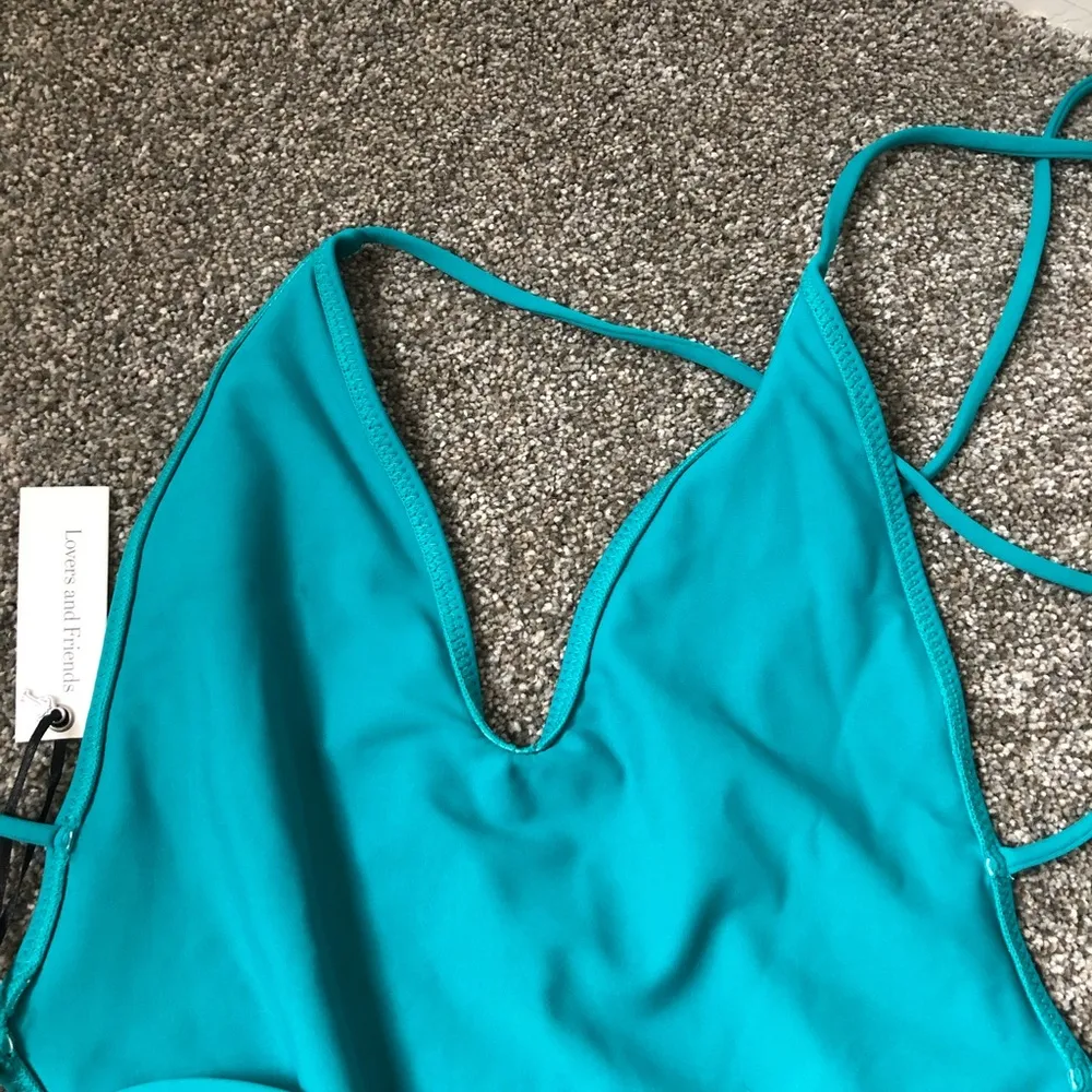 NWT Lovers & Friends All the Fun One Piece Swimsuit in Aquamarine Size Small - Image 11