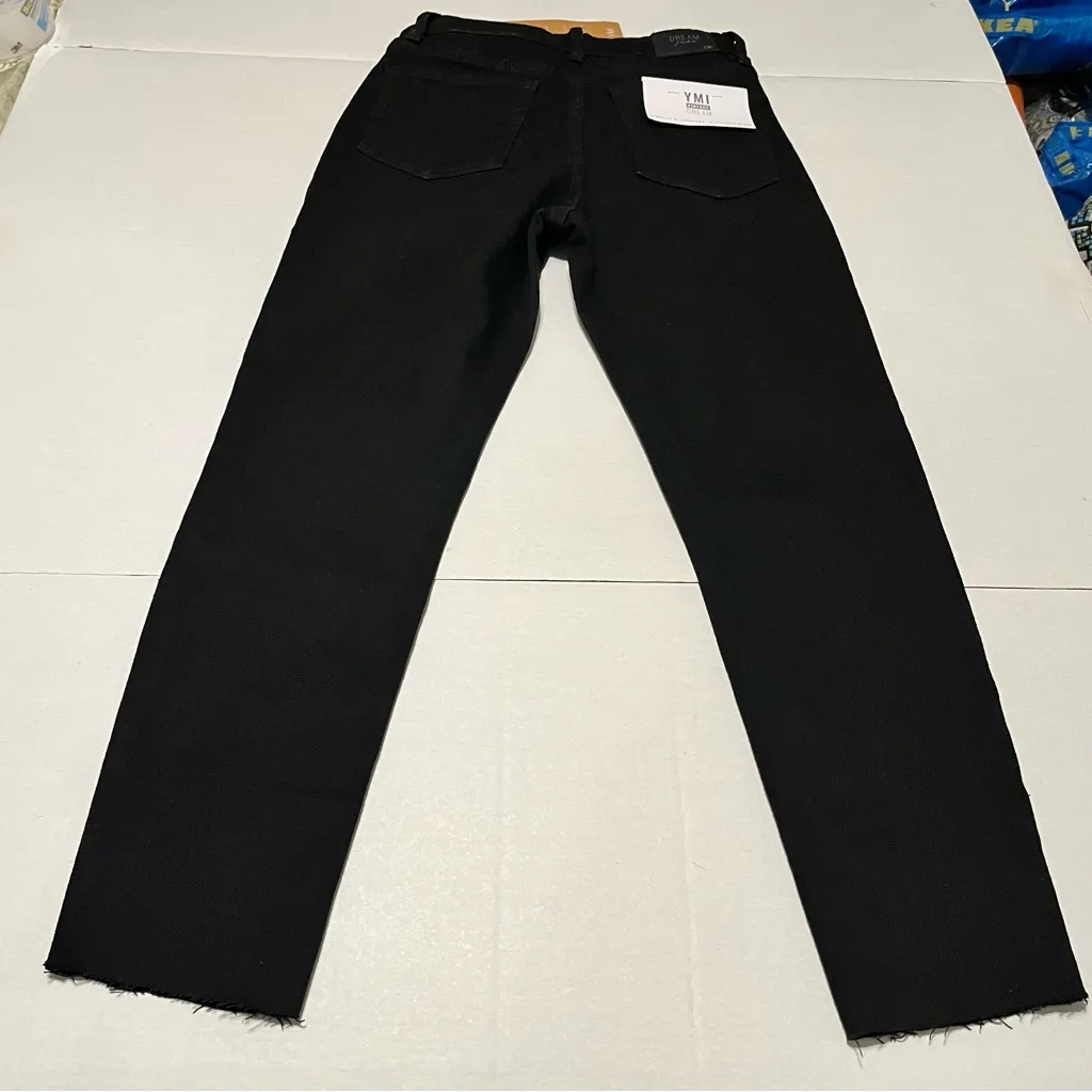 YMI Vintage Dream Women Size 7 / 28 Black High Rise Ankle Jeans Button Fly‎ NEW - Image 11