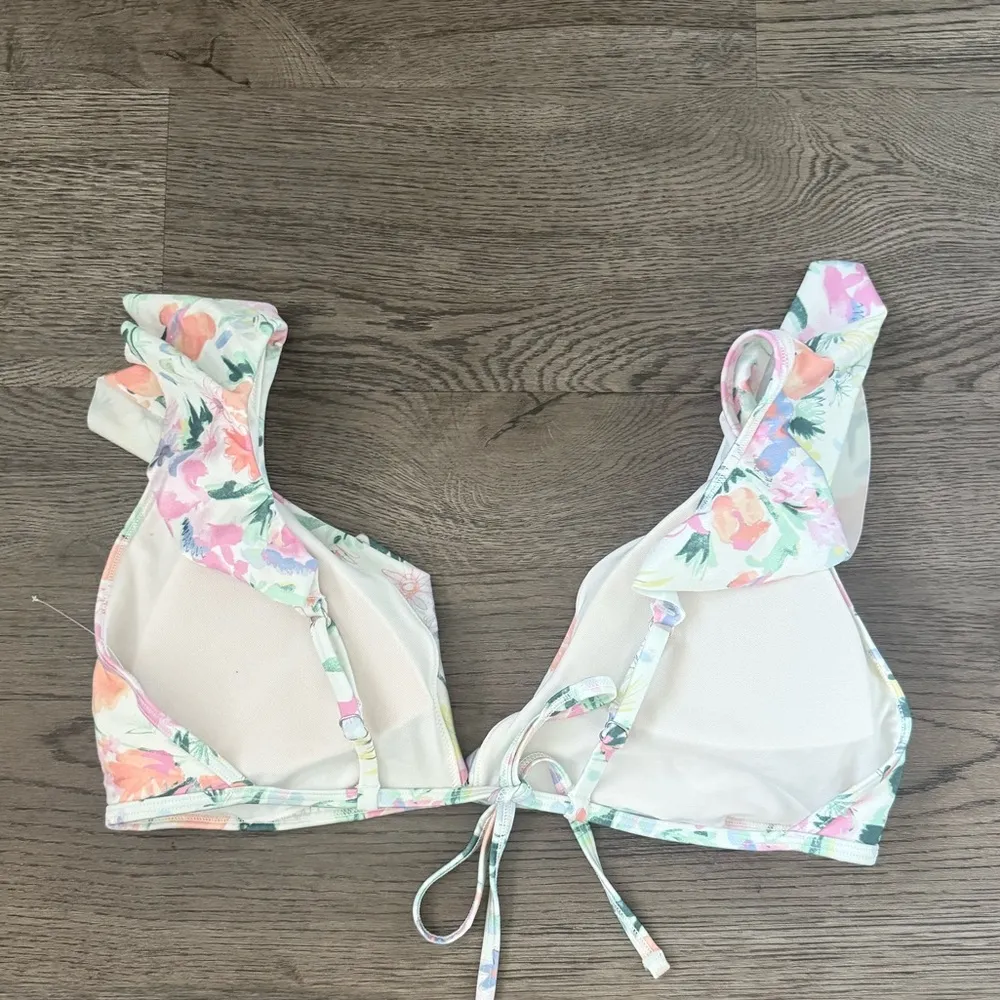 Abercrombie & Fitch x‎ Trevor Project Bikini Top SizeXXL Floral Ruffle Swim NWOT - Image 3