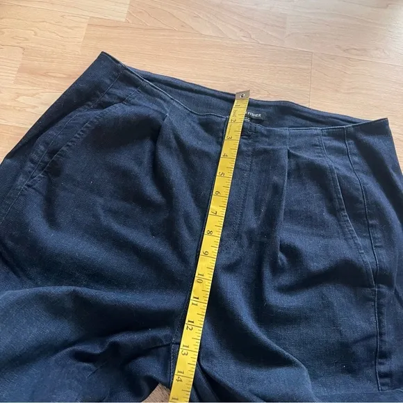 EILEEN FISHER Organic Cotton Stretch Tapered Pant‎ In Utility Blue Size 8 - Image 10