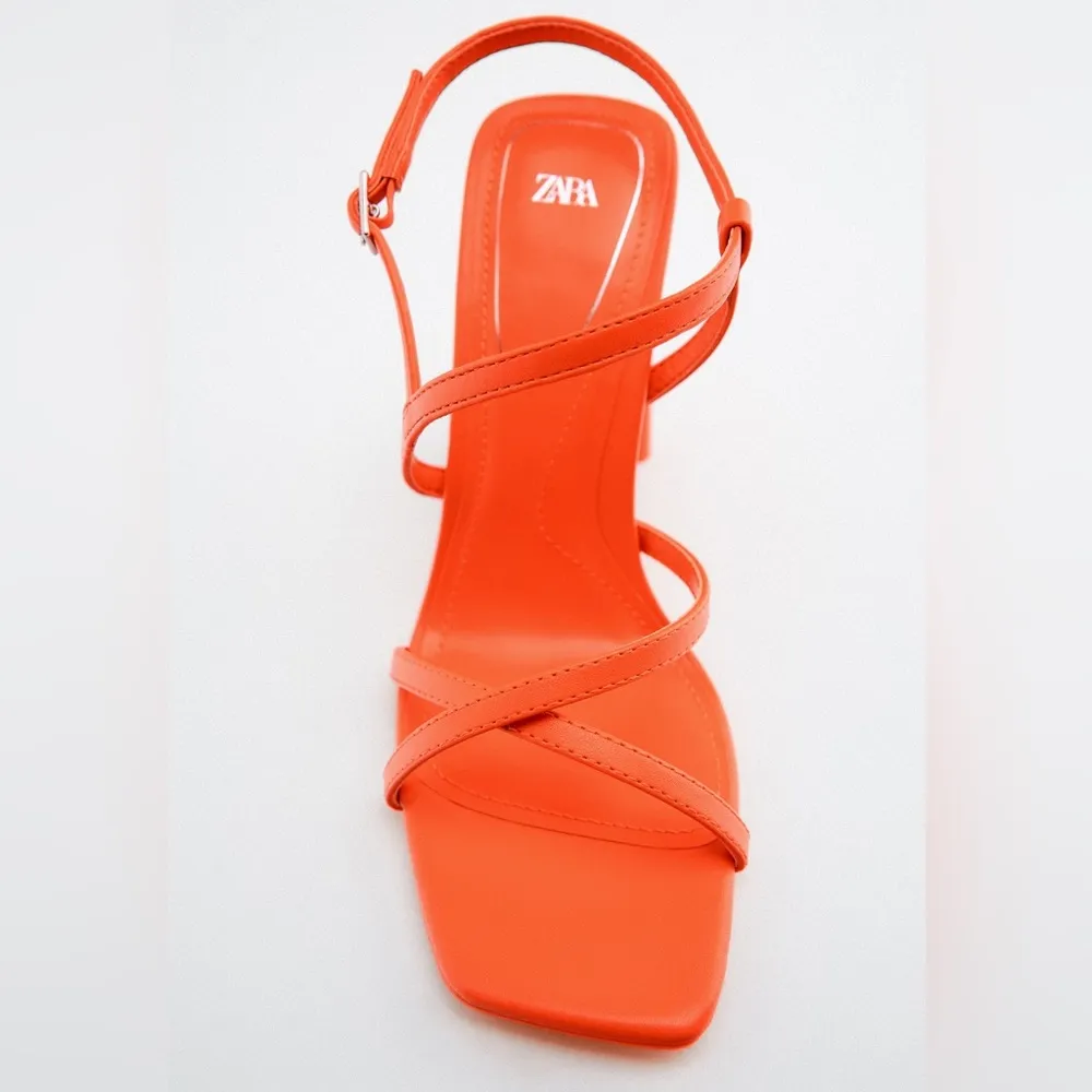 Zara Orange Strappy Sandals - Image 5