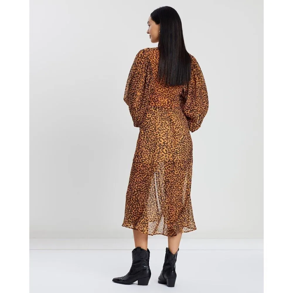 C/Meo Collective Apparent Long Sleeve Dress With An All Over Abstract Animal Pri - Image 4