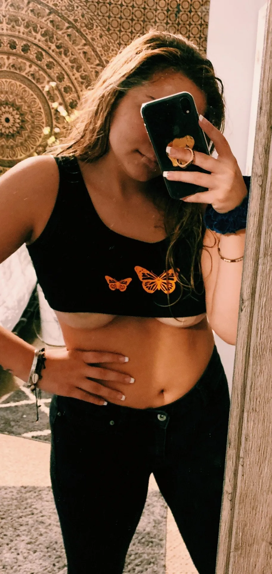 SheIn Butterfly Crop Top - Image 2