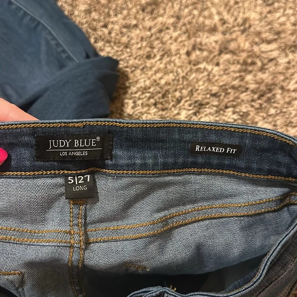 Judy Blue Relaxed Fit Blue Jeans 5 / 27 Long - Image 4