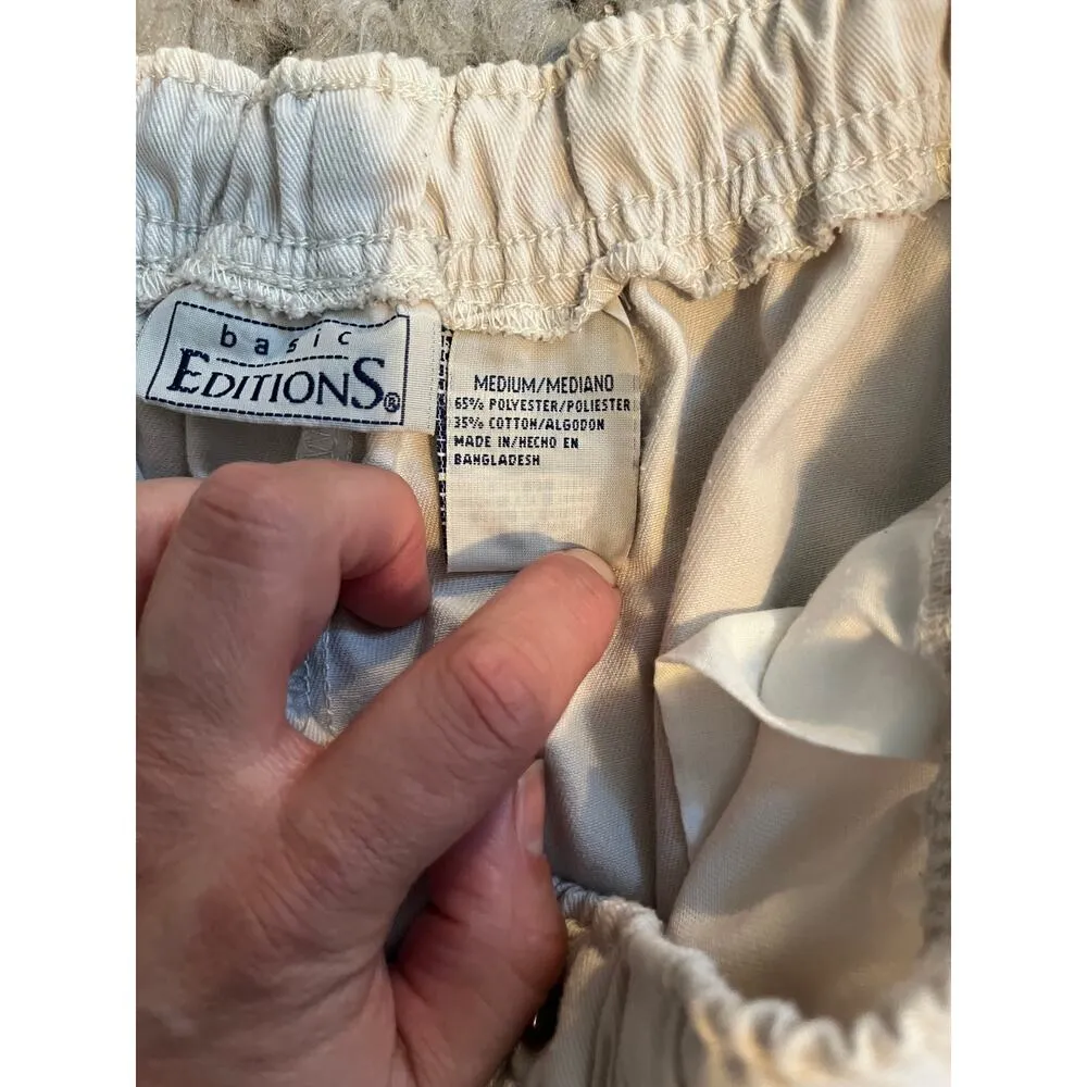 Vintage basic edition high waisted mom shorts beige size med - Image 5