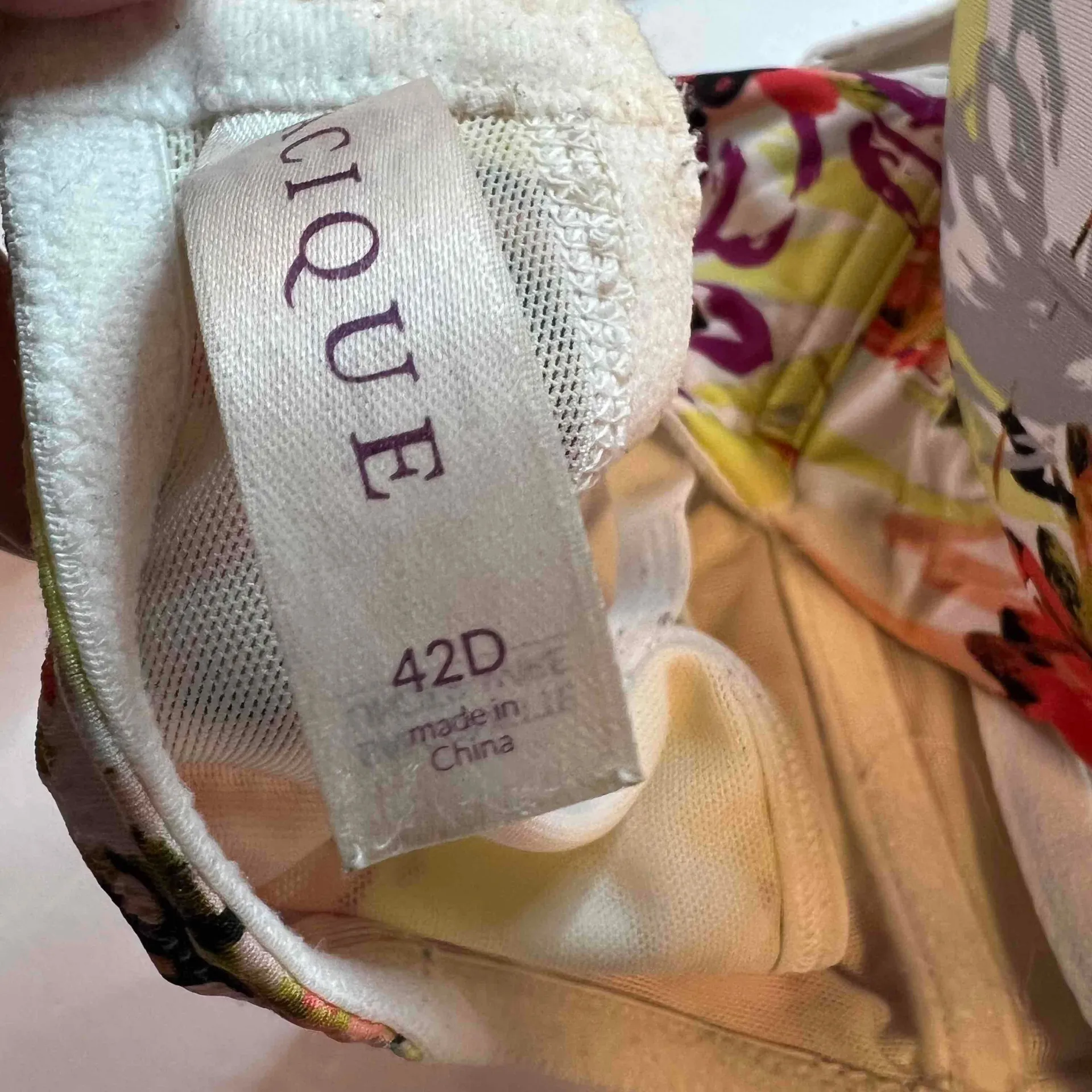 CACIQUE‎ Womens Underwire Bra Light Padding Floral Pattern Adjustable Straps 42D - Image 4