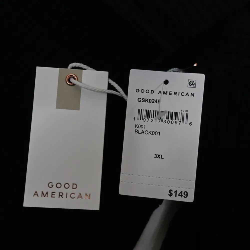 Good American Womens 3XL Rib Mock Neck Sweater in Black NEW - Image 9