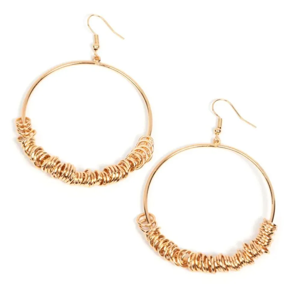 Retro Ringleader Gold Earrings (175) - Image 2