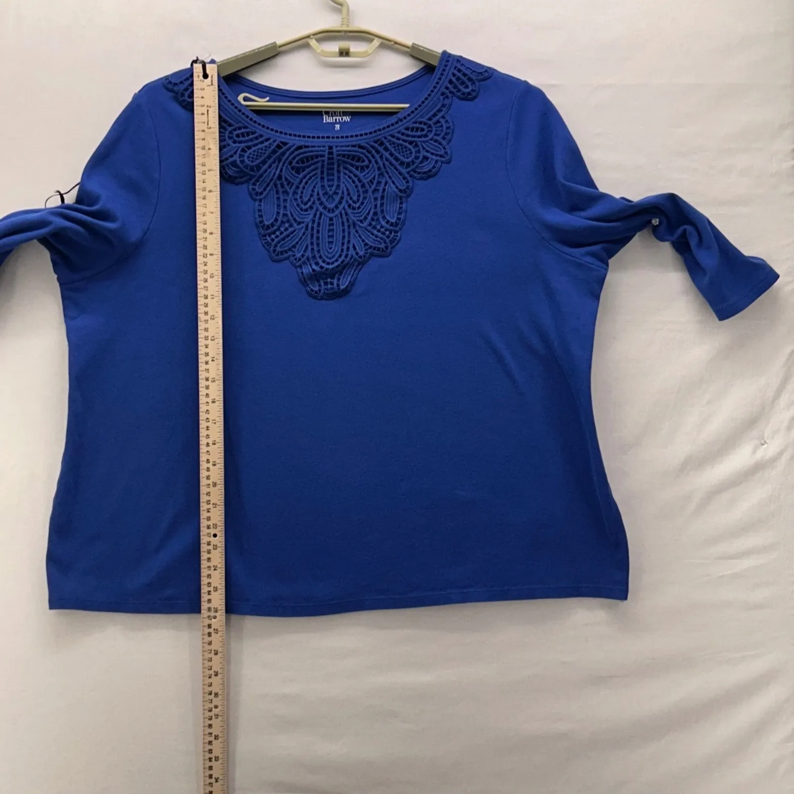 Croft And Barrow Blouse Top Blue 2X - Image 6