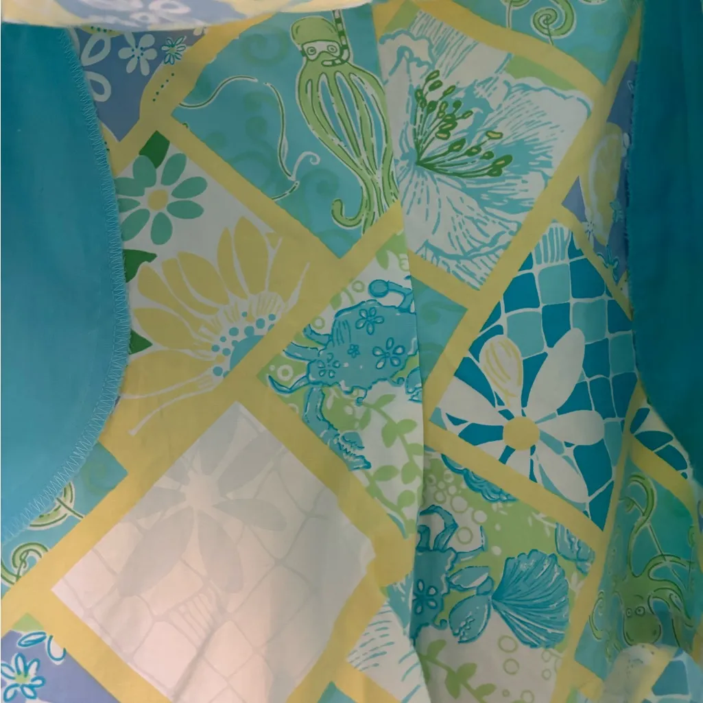 Vintage Lilly Pulitzer “Summer Day Patch” Skort – Size 12, Grosgrain Detail - Image 6