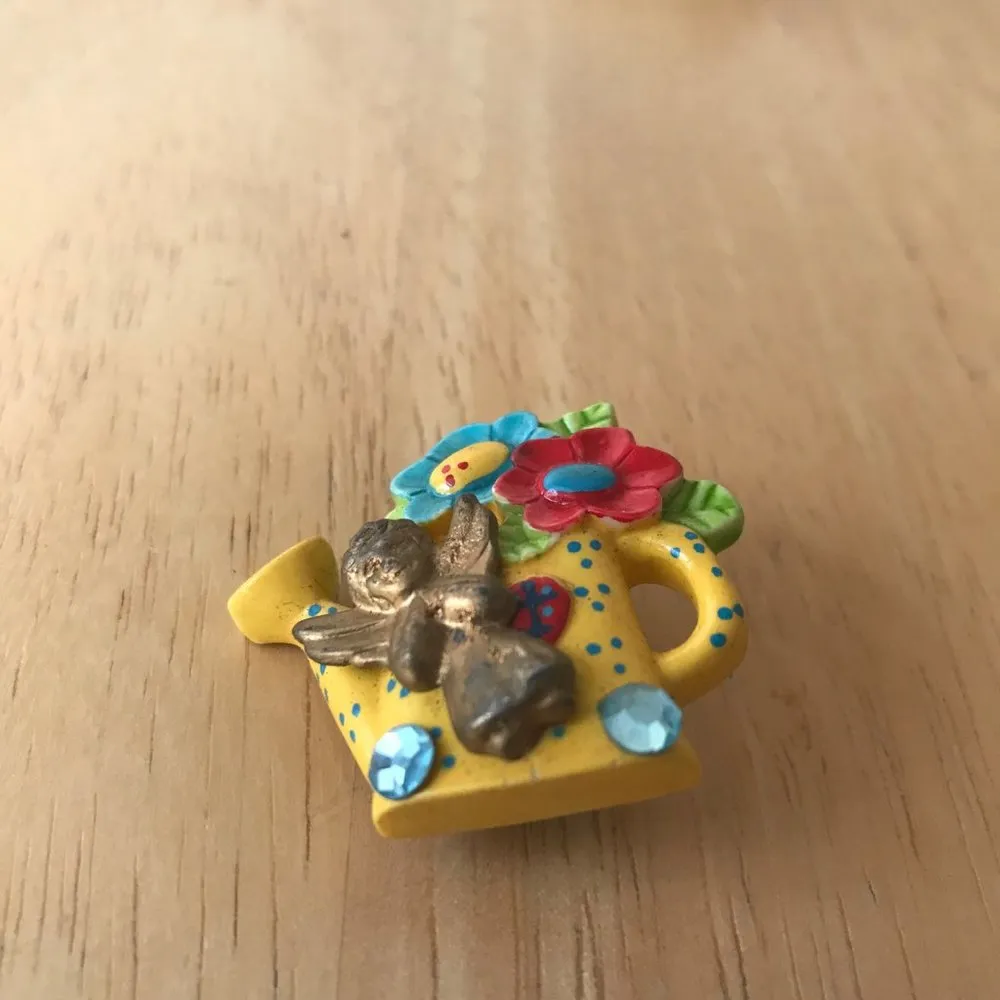 Gardening Angel Pin Brooch Flower Garden Handmade - Image 5