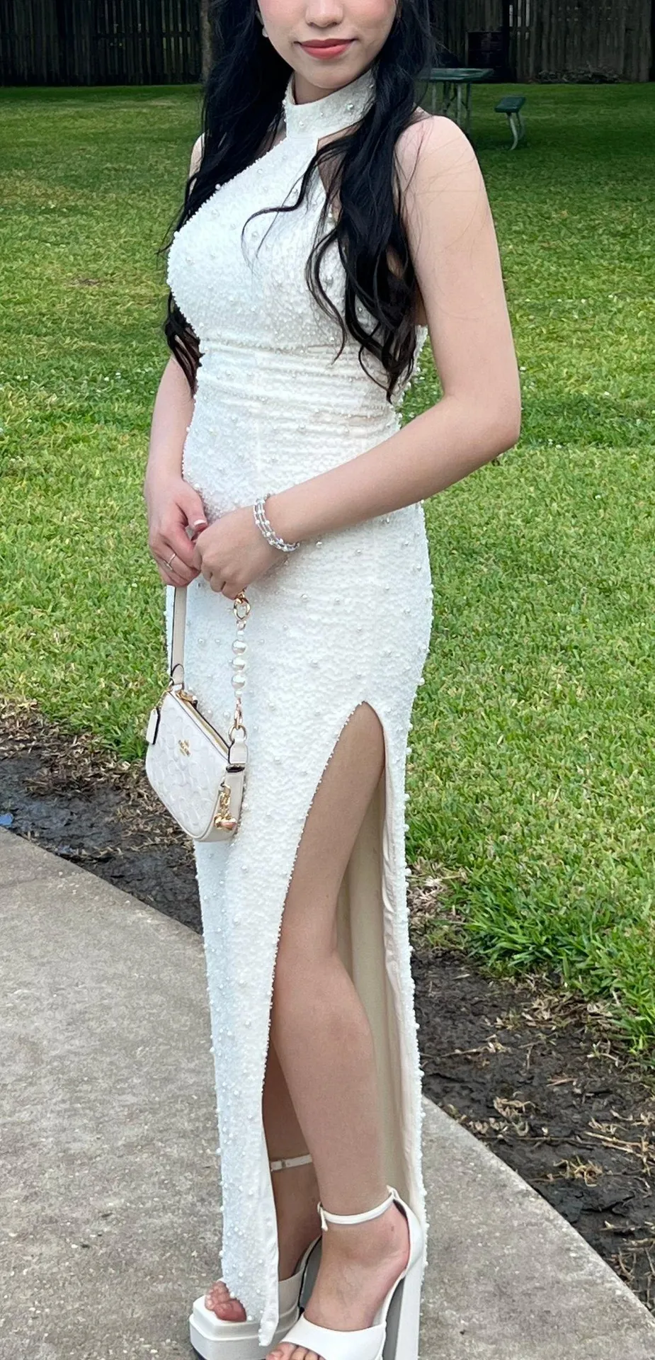 Embellished White Dress - Image 7