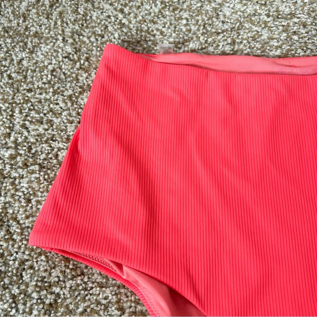 NWT Victoria's Secret High Waisted Mix&Match Boyshort Bikini Bottom Coral Sz M - Image 6