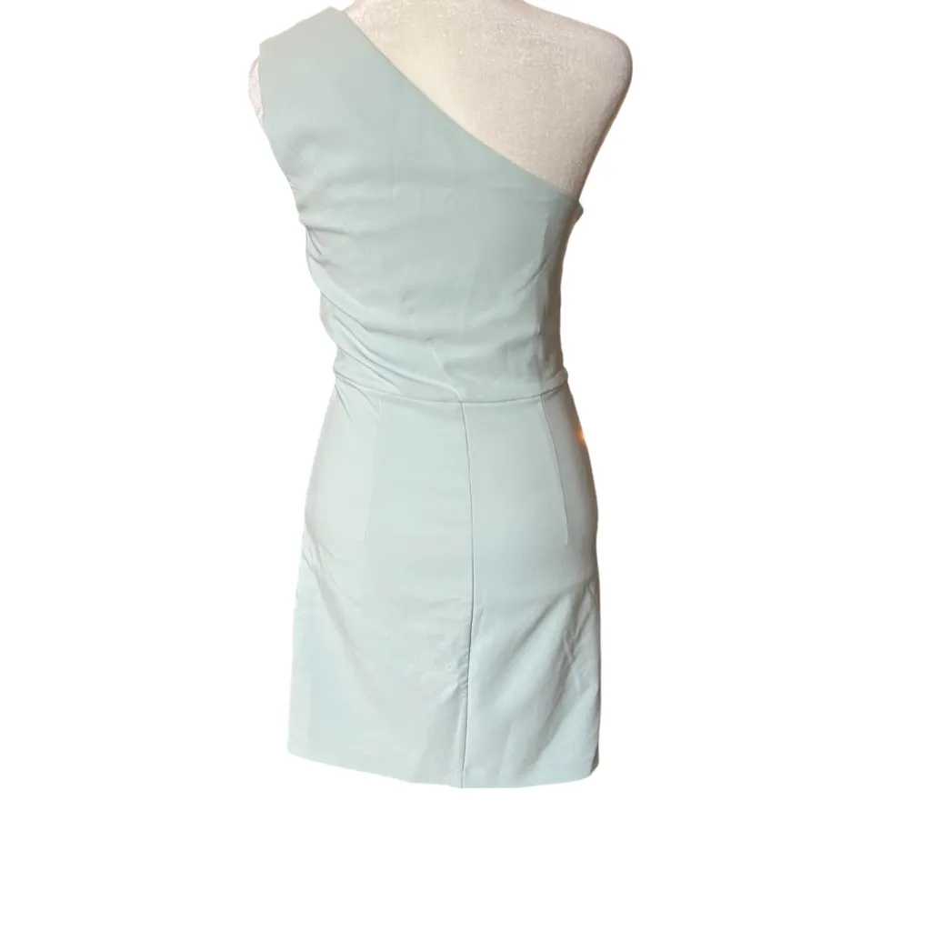 Michael COSTELLO x REVOLVE Ava Mini Dress One Shoulder Ice Blue Sz S - Image 6