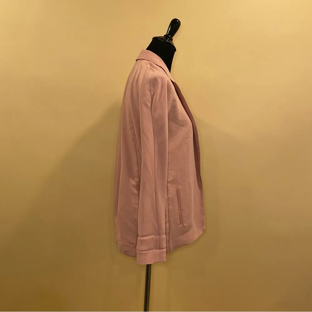 H&M Salmon Pink Open Front Blazer Jacket Size US 2 - Image 4