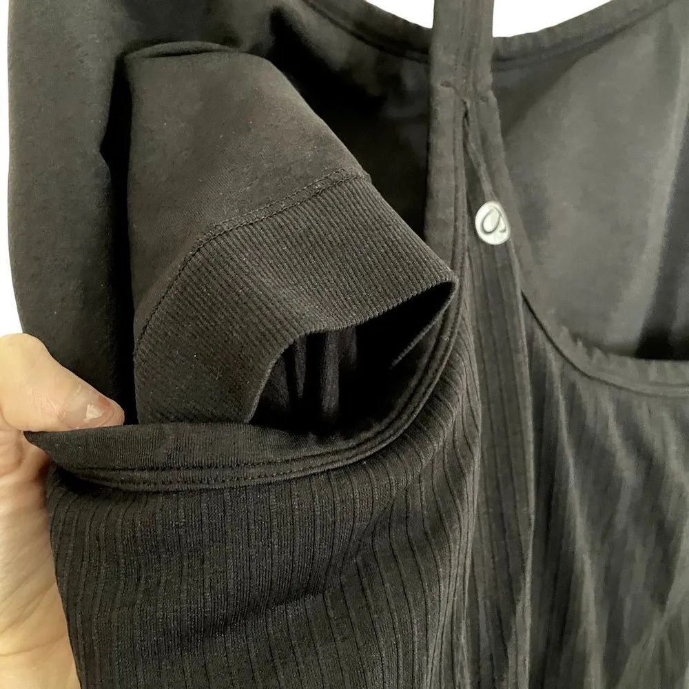 Activewear athleisure black racerback tank top built in bra comfortable classic - Image 4