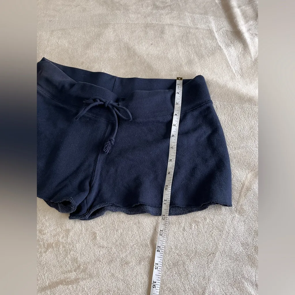 BRANDY MELVILLE John Galt Navy Pull On Sweat Shorts Women’s One Size EUC - Image 6