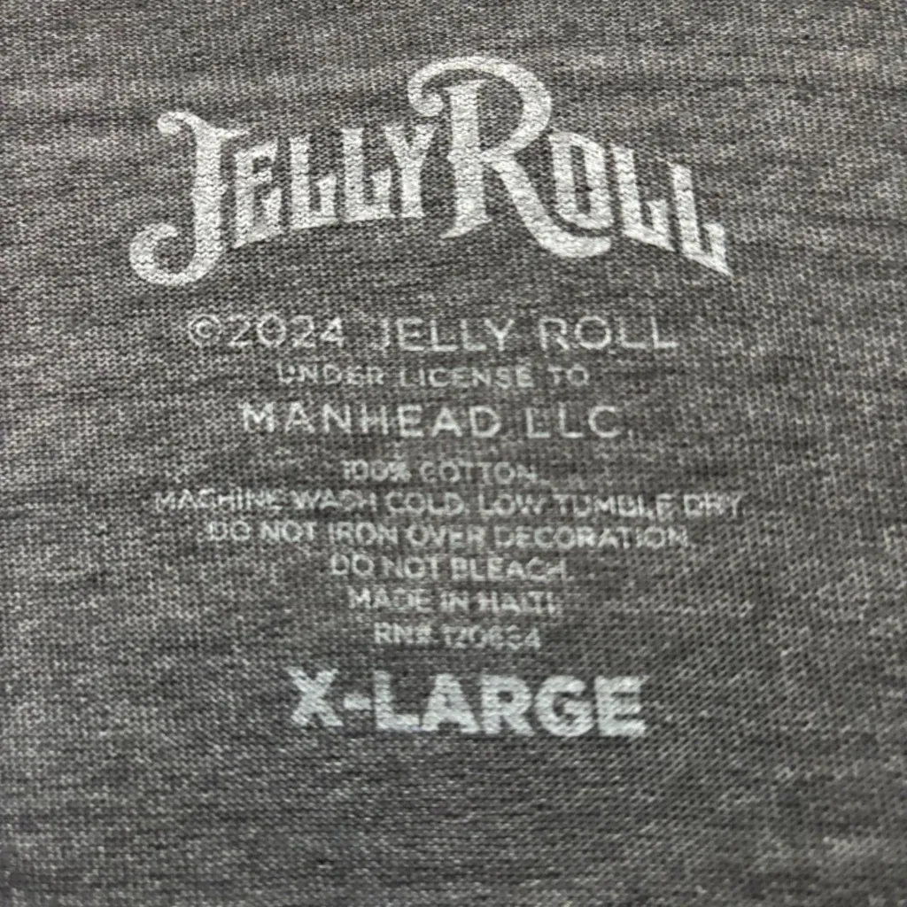  Jelly Roll Beautifully Broken Crown Country Pop T-Shirt XL - Image 4
