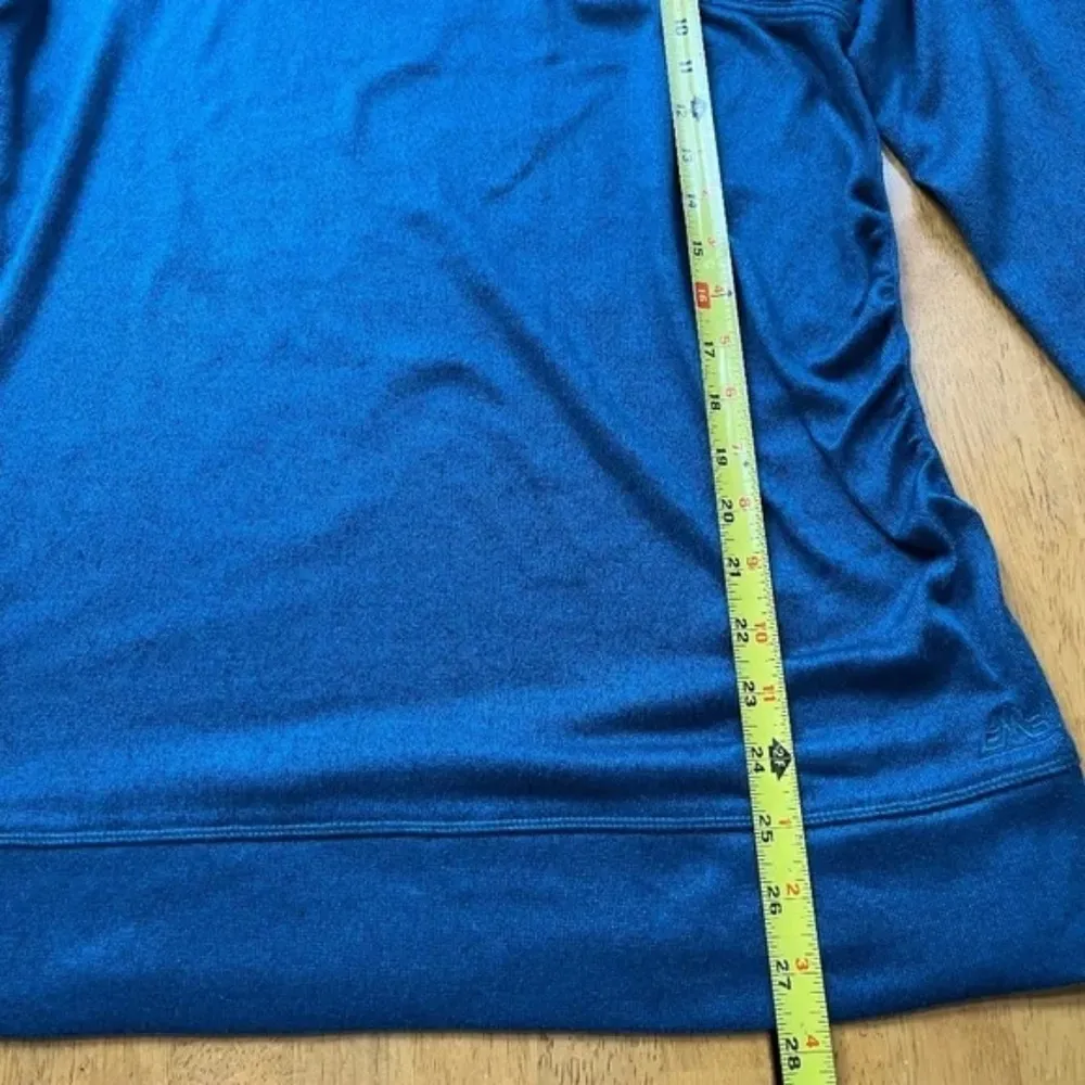 Eastern Mountain Sports Sz L Teal Stretch V Neck Blouse Sweater Fleece Pullover - Image 7