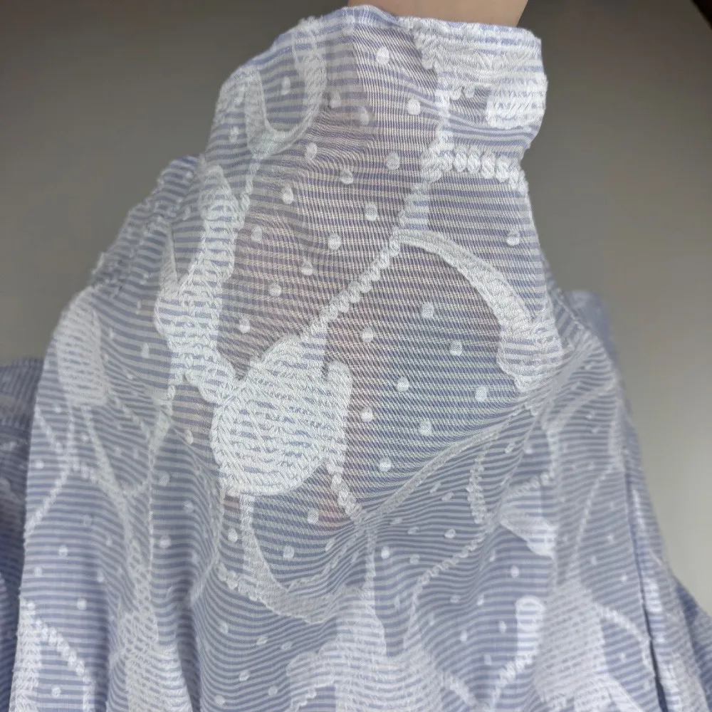 Johnny Was Workshop Flore Seersucker Button Down Shirt Sz S Embroidered Striped - Image 7