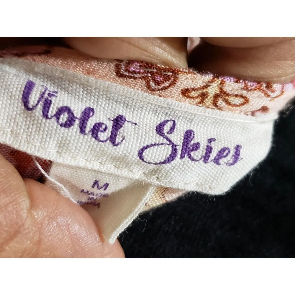 Violet Skies Women's Beige Floral Rayon V - Image 8