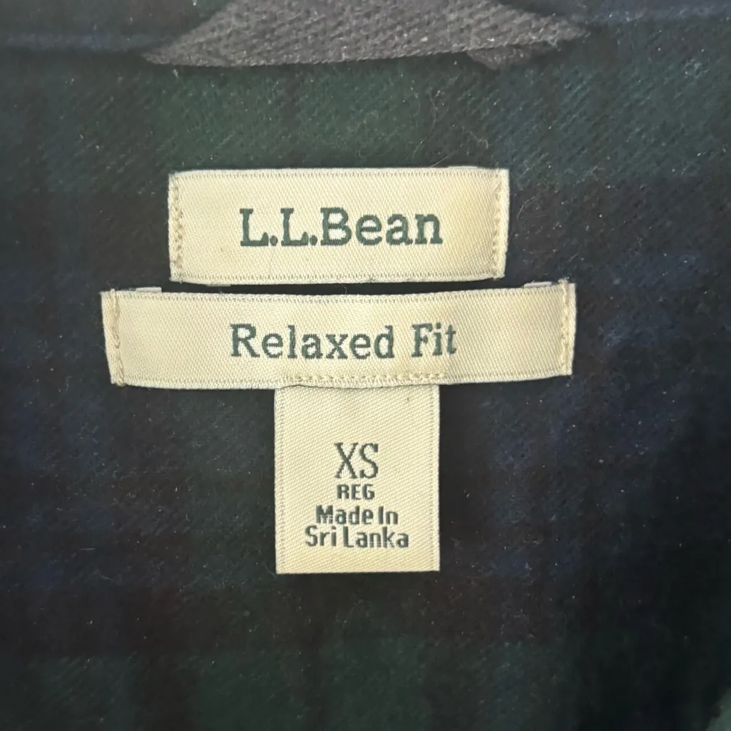 L.L. Bean Scotch Plaid Flannel Shirt Quarter - Image 5