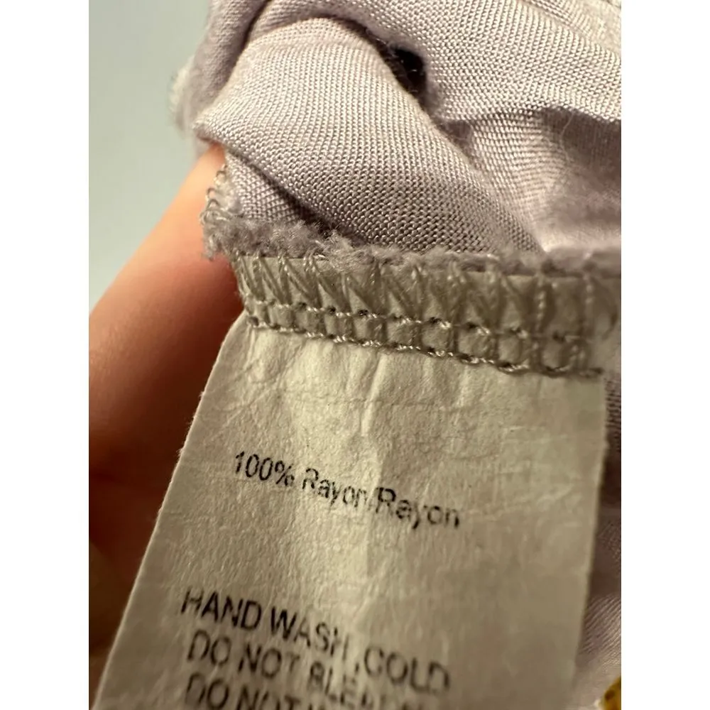 Honey Belle Tunic Dress Long Sleeve Floral Size Large VNeck Tie Neck - Image 6