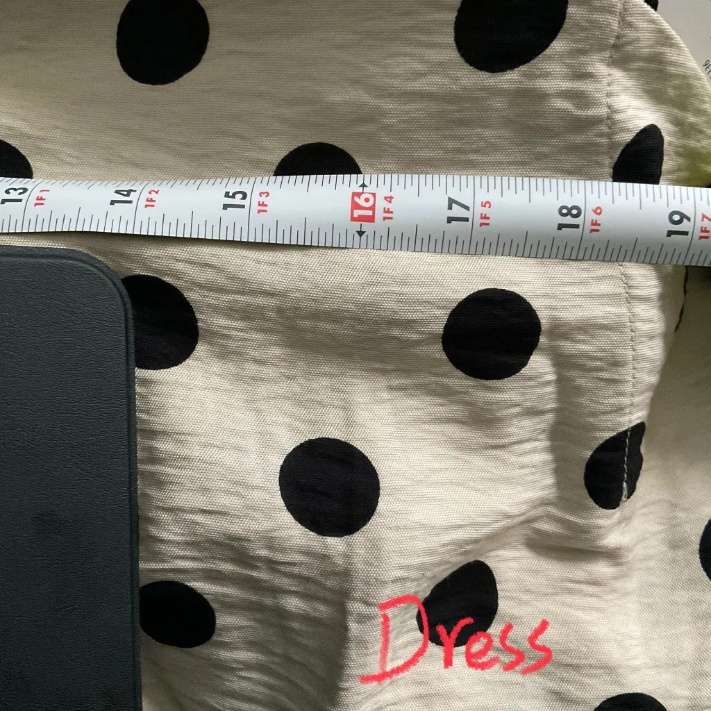 NWT Hatch Collection Tori Wrap Polka Dot beige Midi Dress hatch2 waist58in bust3 Black Size undefined - Image 4