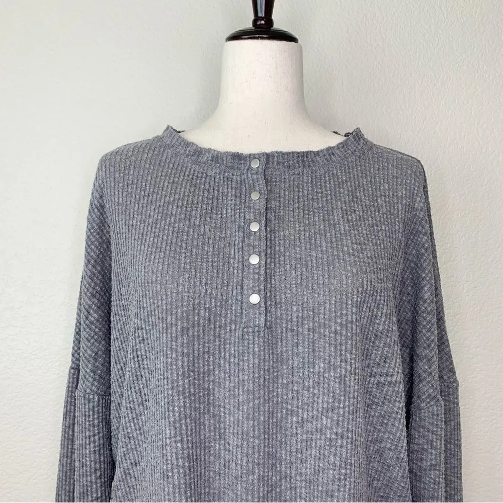 Urban Outfitters Holland Thermal Henley Oversized Top - Image 5