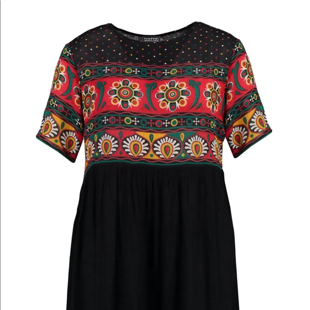 Beautiful Nordic patterned Boohoo s 18 dress - Image 2