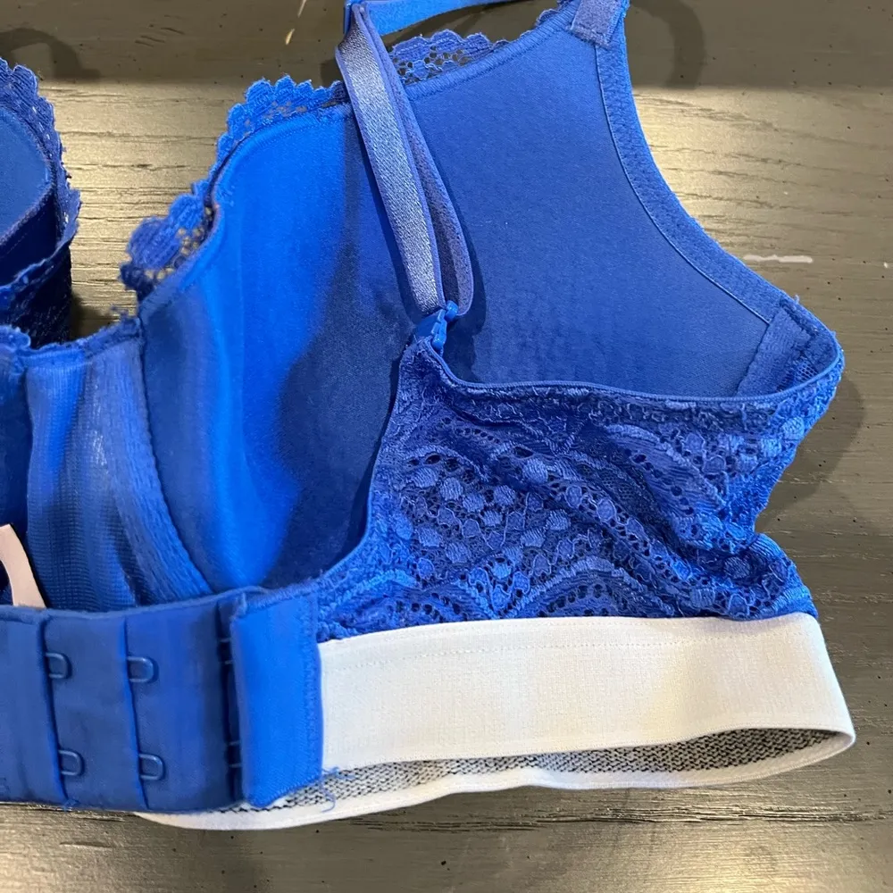 Victoria’s Secret Blue Lace & Logo Perfect Shape Underwire Bra - Image 10