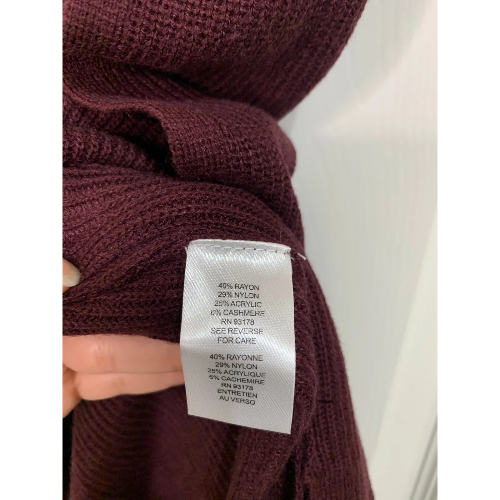 T TAHARI Pocket‎ Cardigan In Bourgogne size XS NWT $98 - Image 5