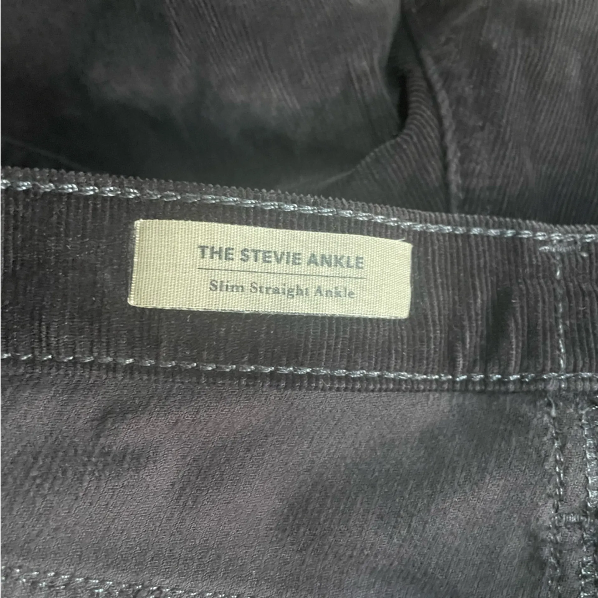 AG Adriano Goldschmied Stevie Ankle Slim Straight Corduroy Pants Size 29 - Image 3