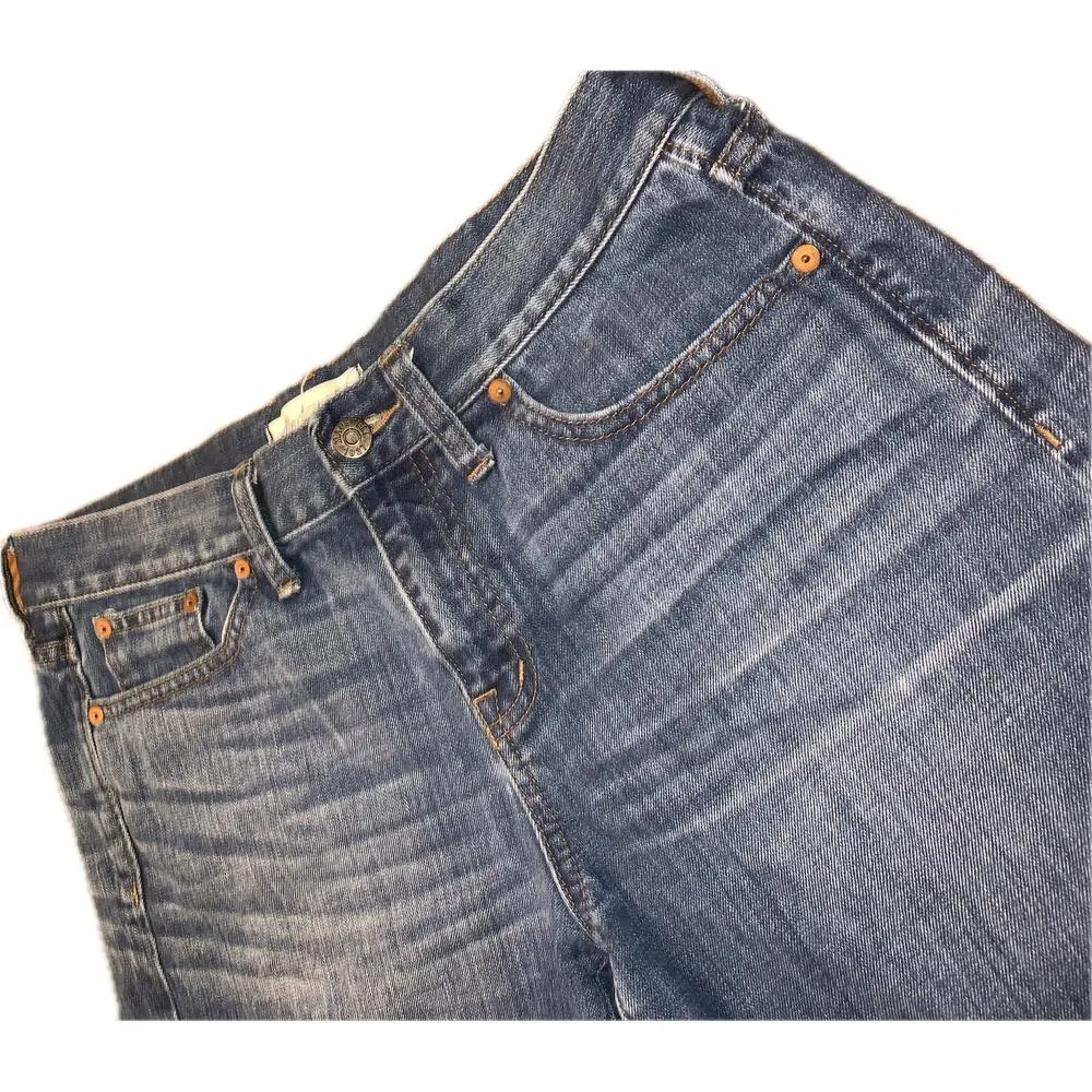Madewell Perfect Vintage Cut Off Denim Jean Shorts Mid Rise Medium Wash 27 - Image 2