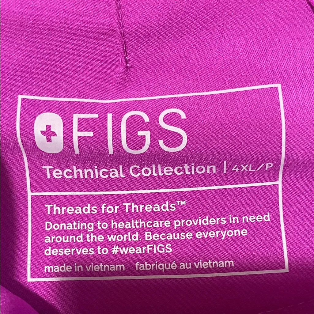 Womens New Figs High Waisted Zamora Yoga Jogger Scrub Pant Purple Jolt Plus 4XLP - Image 6